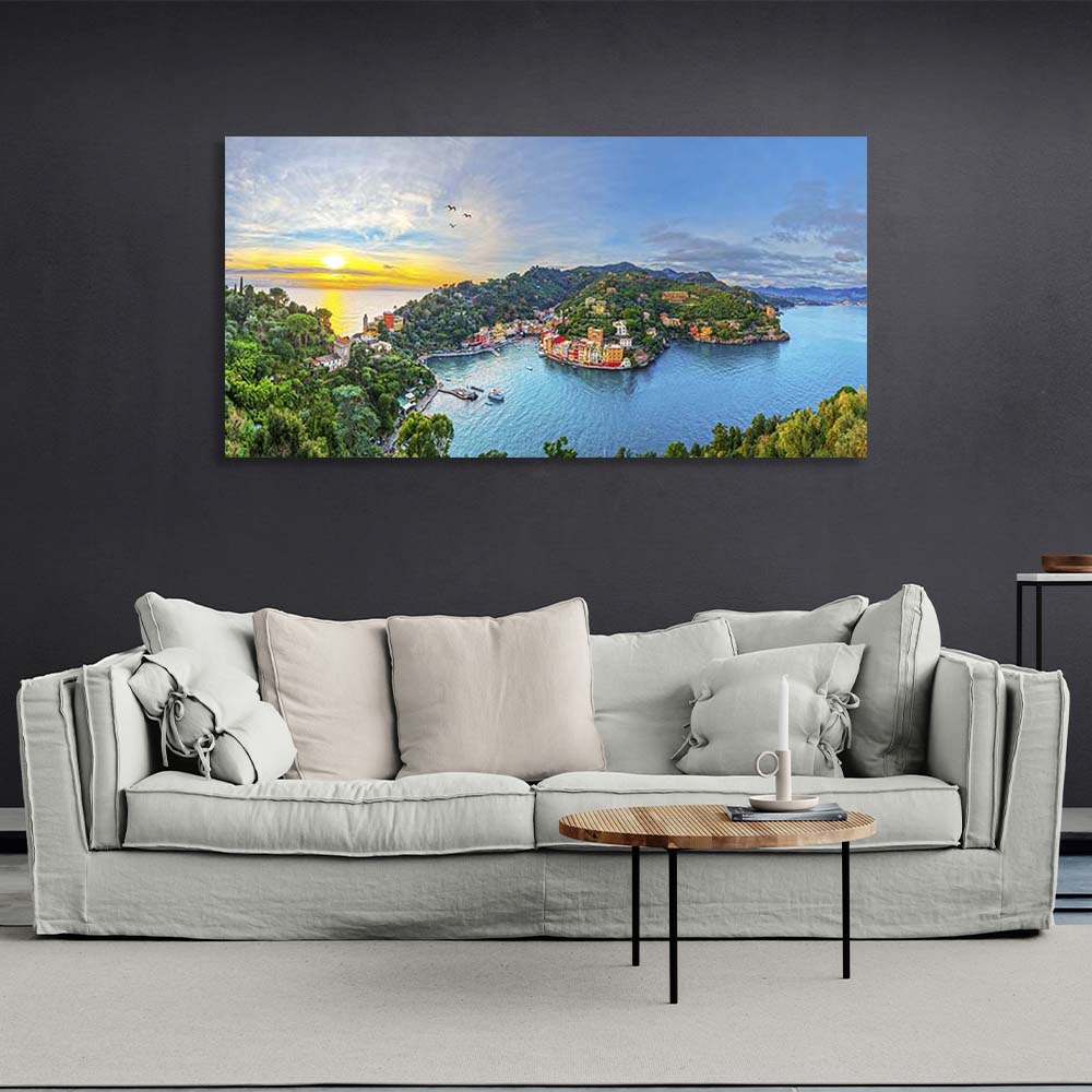 Kunstdruck auf Leinwand, Portofino, Italien