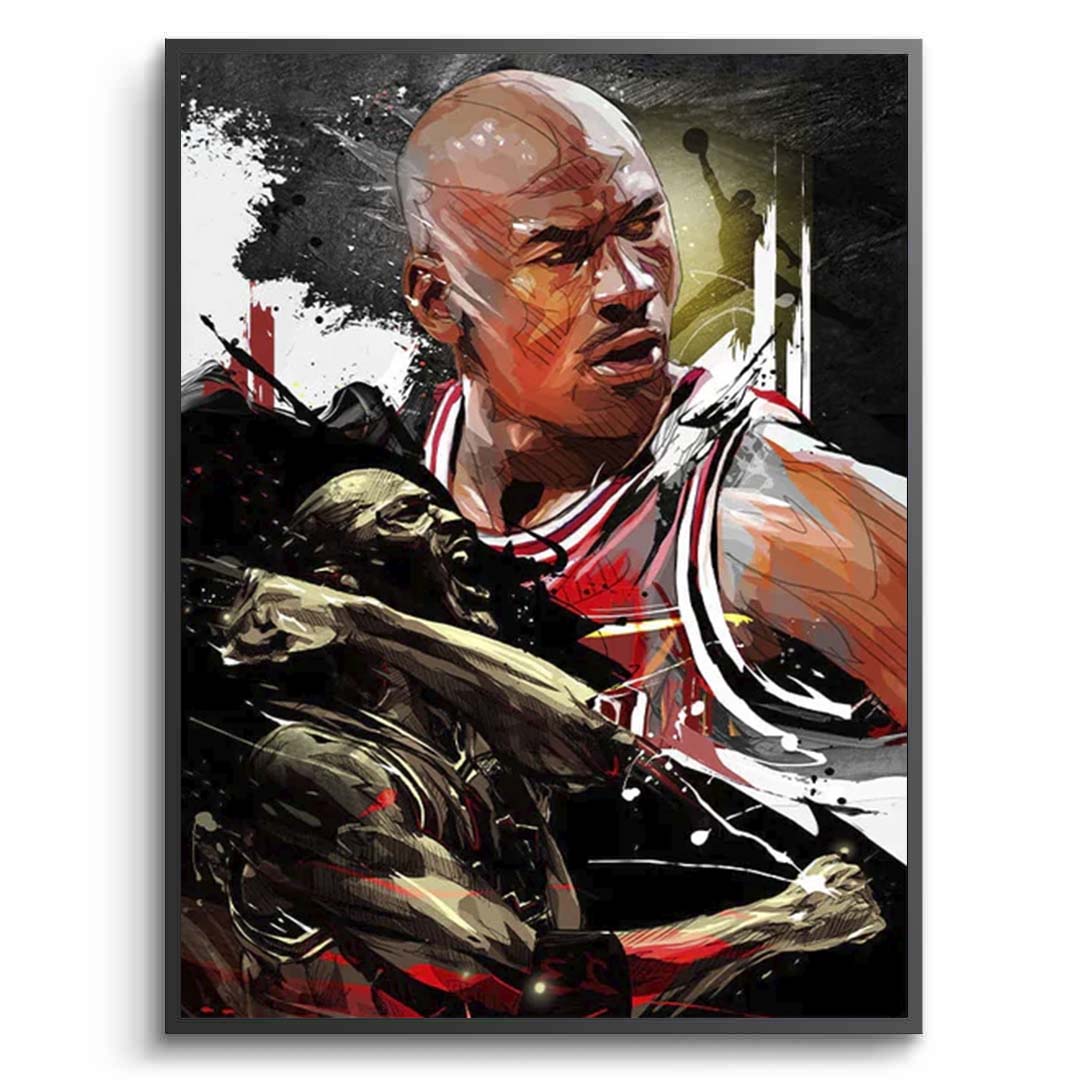 Basketball player Michael Jordan Canvas Wall Art Print