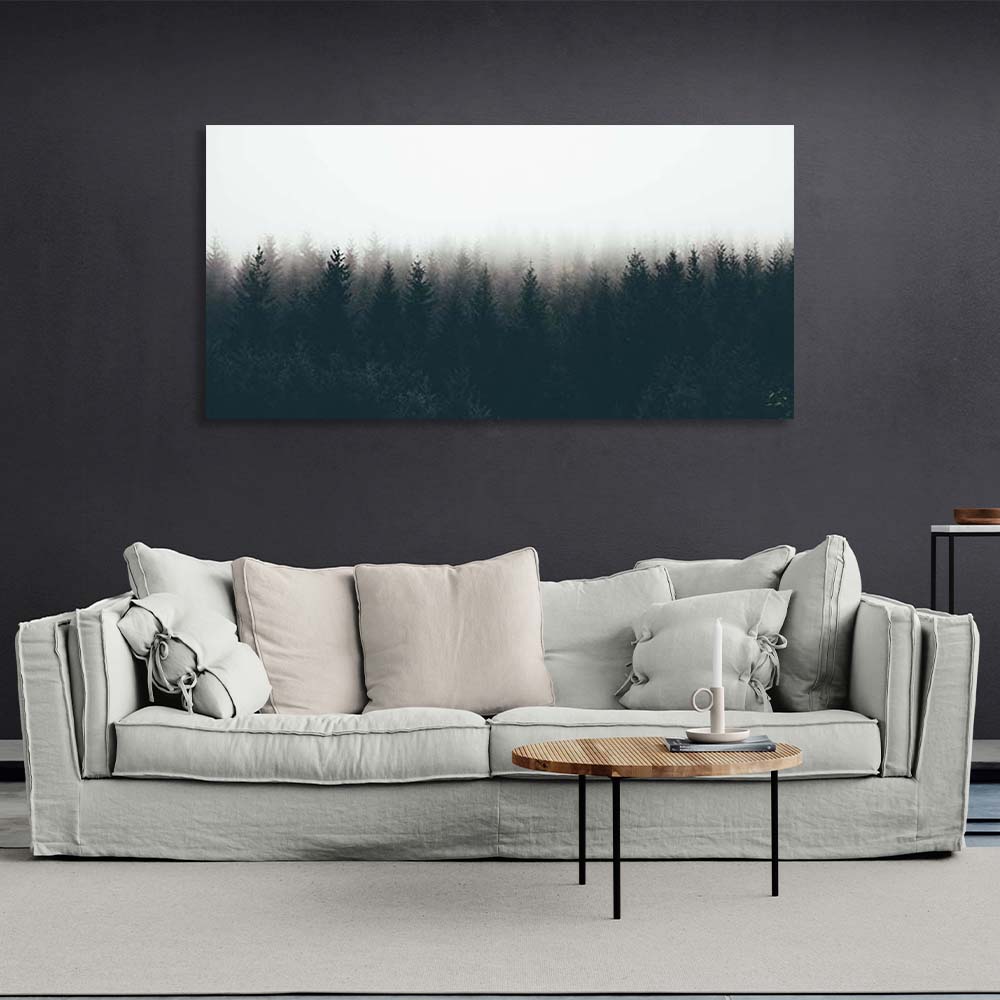 Canvas Wall Art Print Fog over the edge of the forest