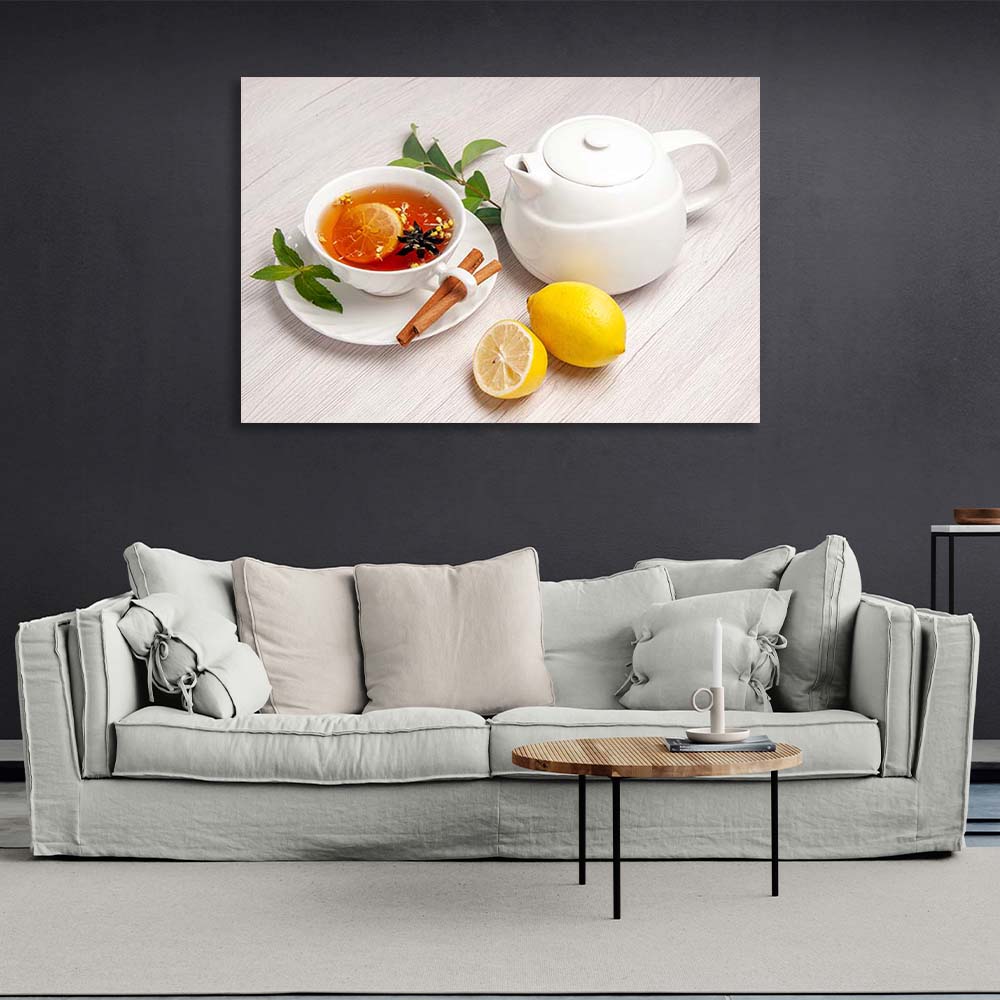 Canvas Wall Art Print For Kitchen Tea with spices