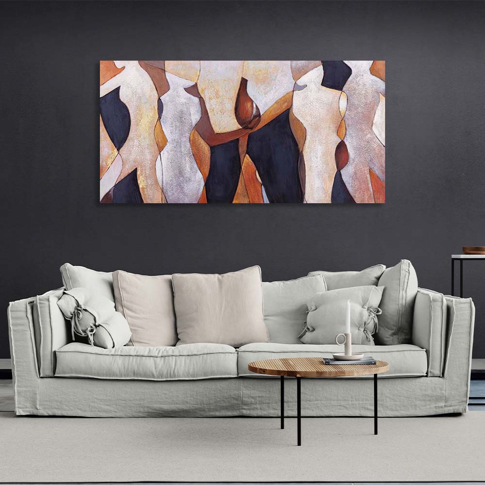 Abstraction Canvas Wall Art Print Silhouettes