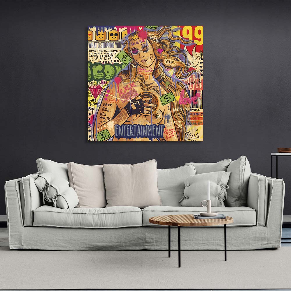 Pop-Art-Kunstdruck „Die Geburt der Venus“ auf Leinwand