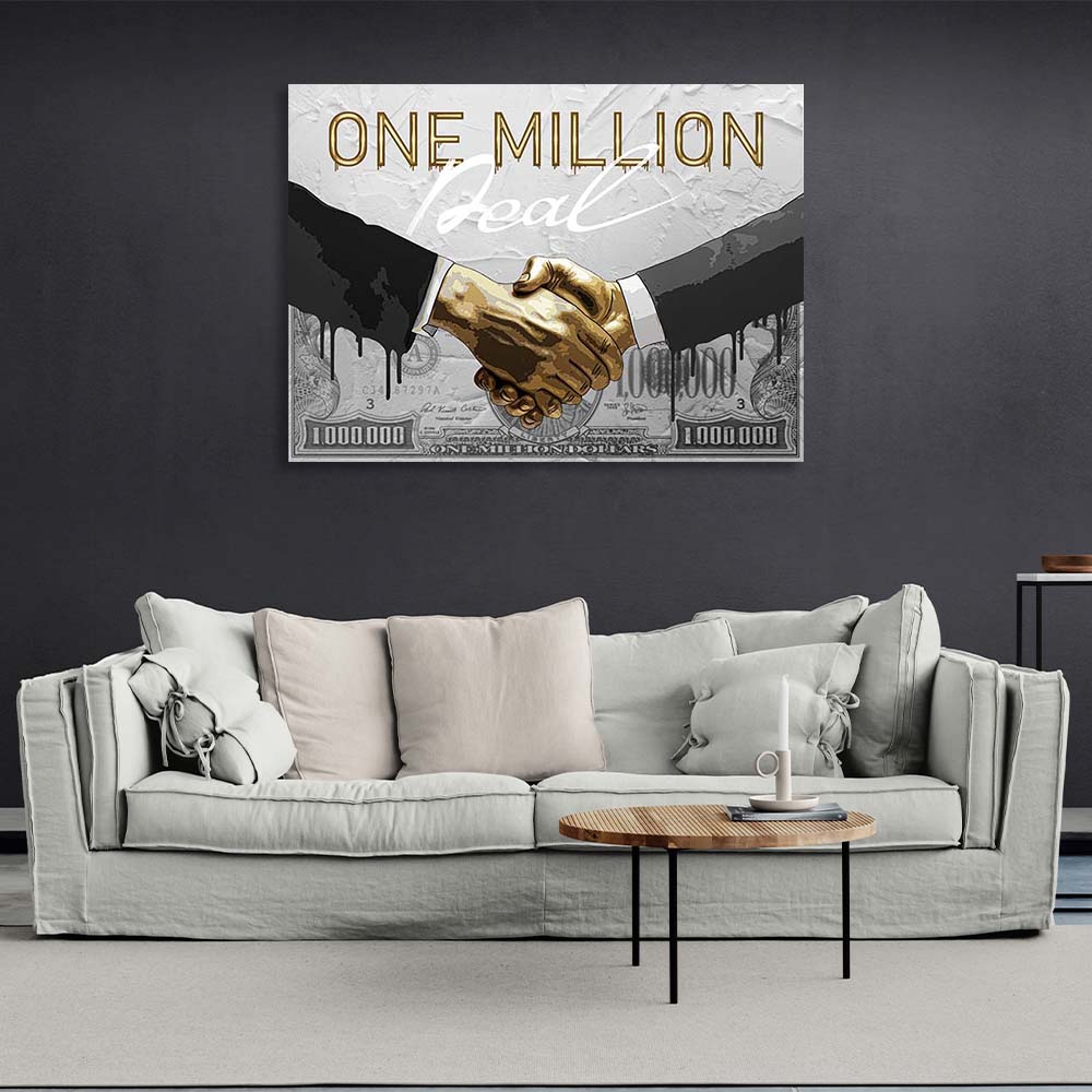 A million-dollar deal Motivational Canvas Wall Art Print