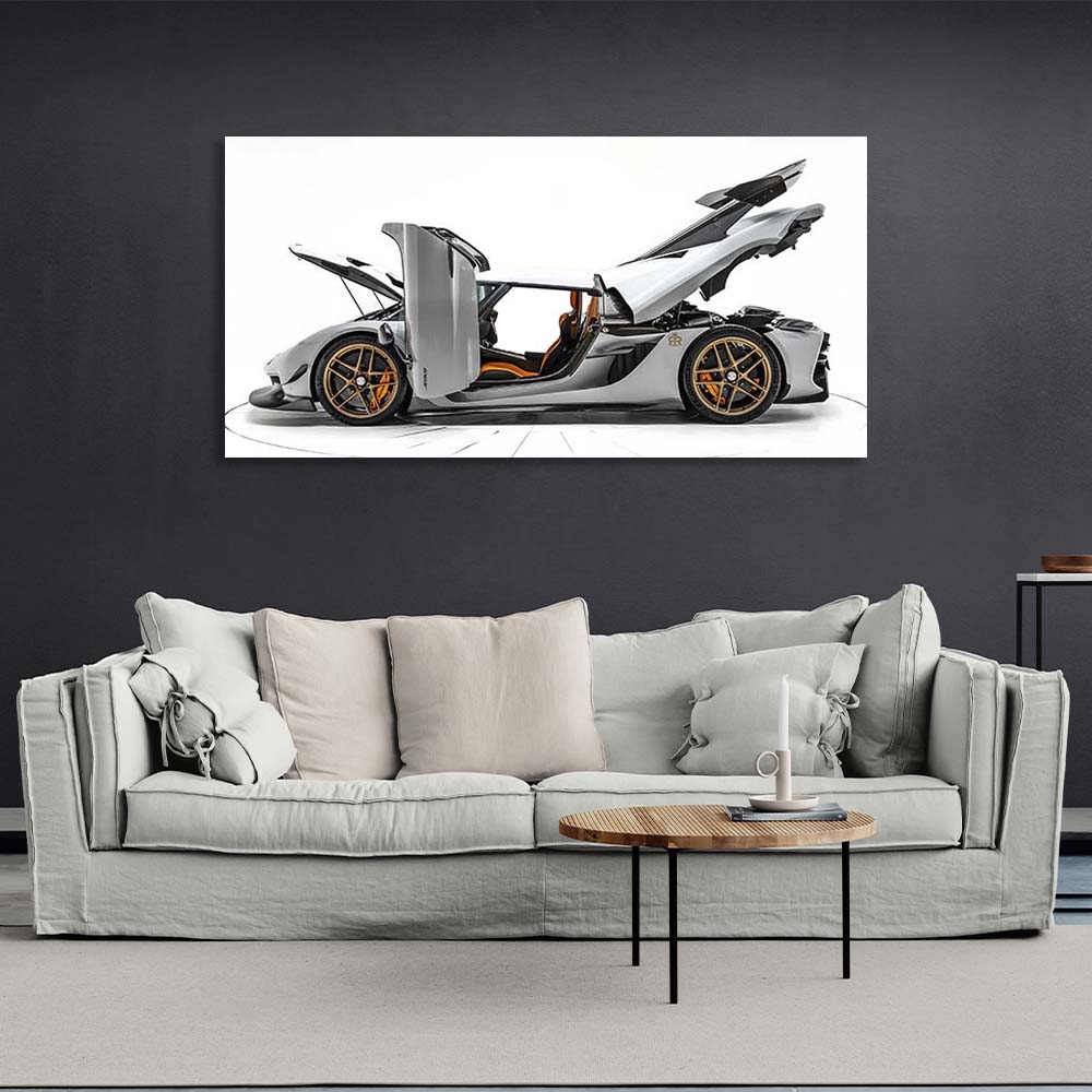 Kunstdruck auf Leinwand, Auto, Koenigsegg Jesko Attack