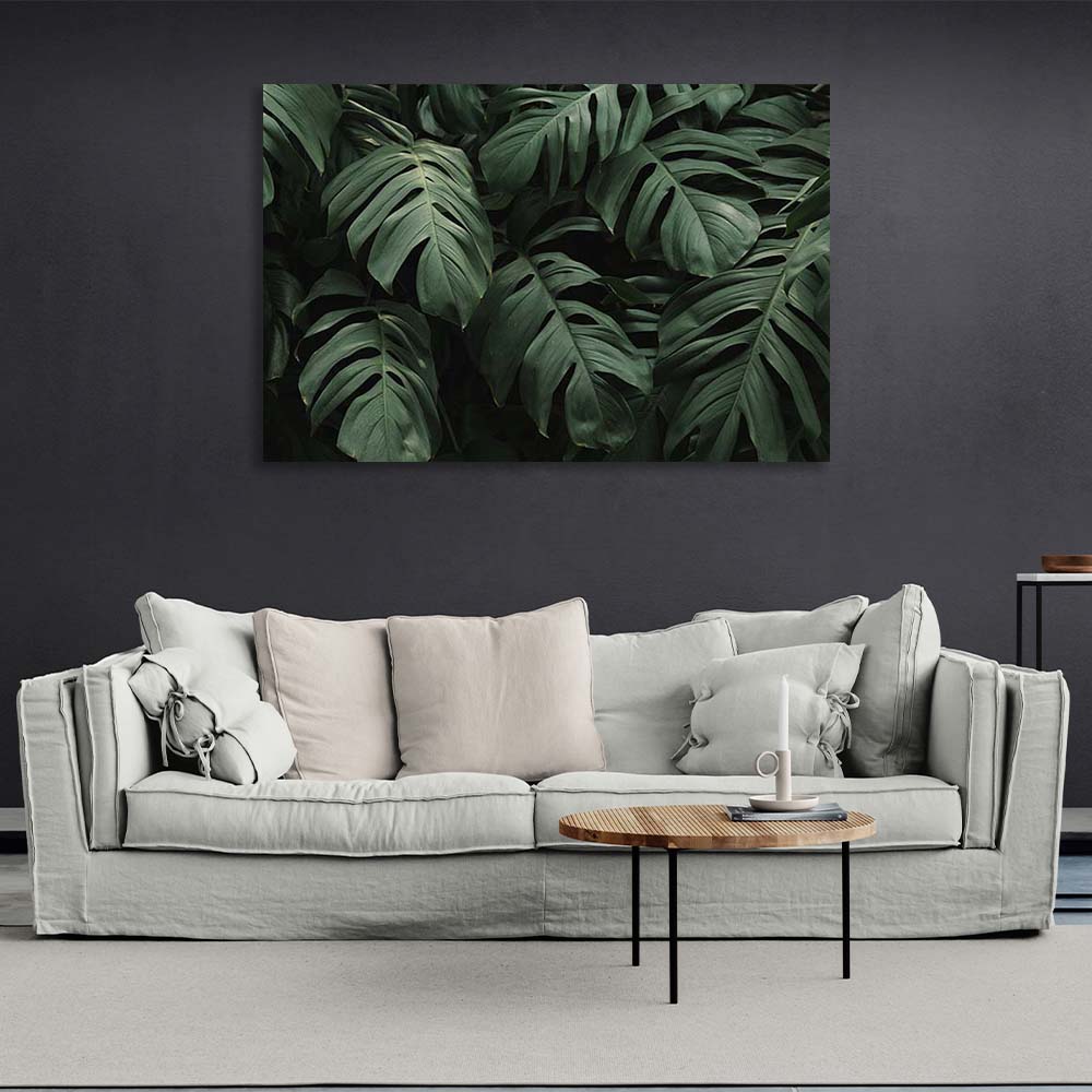 Canvas Wall Art Print Monstera Leaves