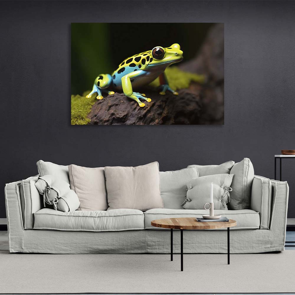 Kunstdruck auf Leinwand, Motiv: Tropischer Frosch