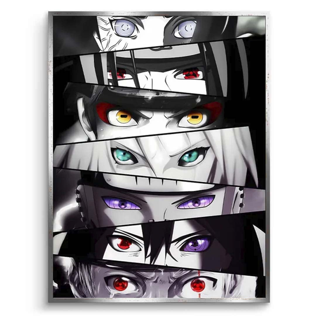 Naruto anime character eyes Canvas Wall Art Print