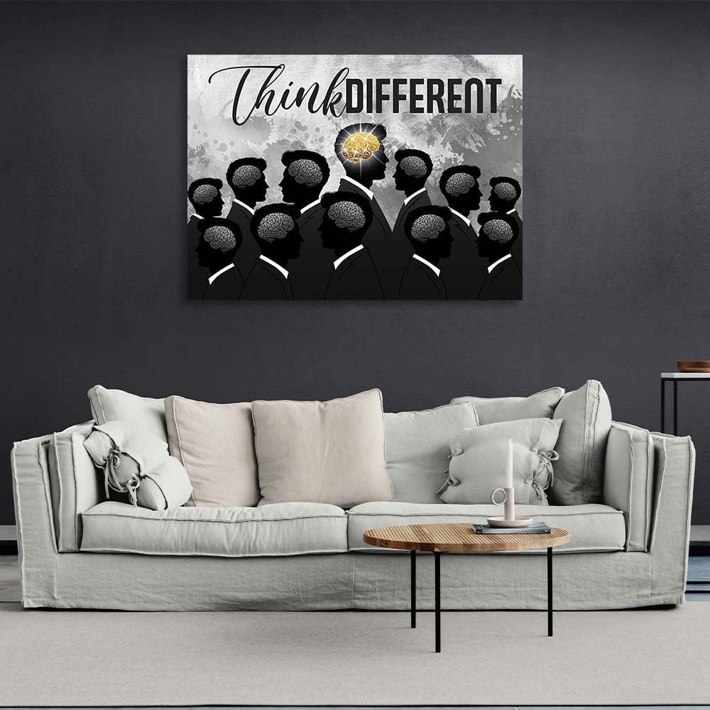 Think differently Canvas Wall Art Print For Office