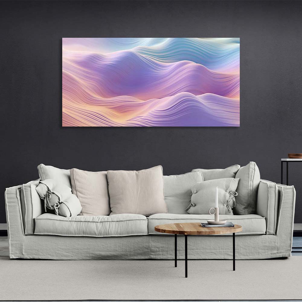 Abstraction Canvas Wall Art Print Lilac dunes