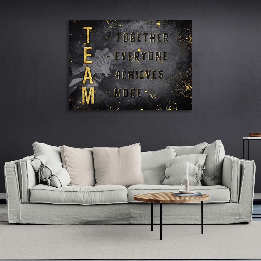 Team Motivational Canvas Wall Art Print