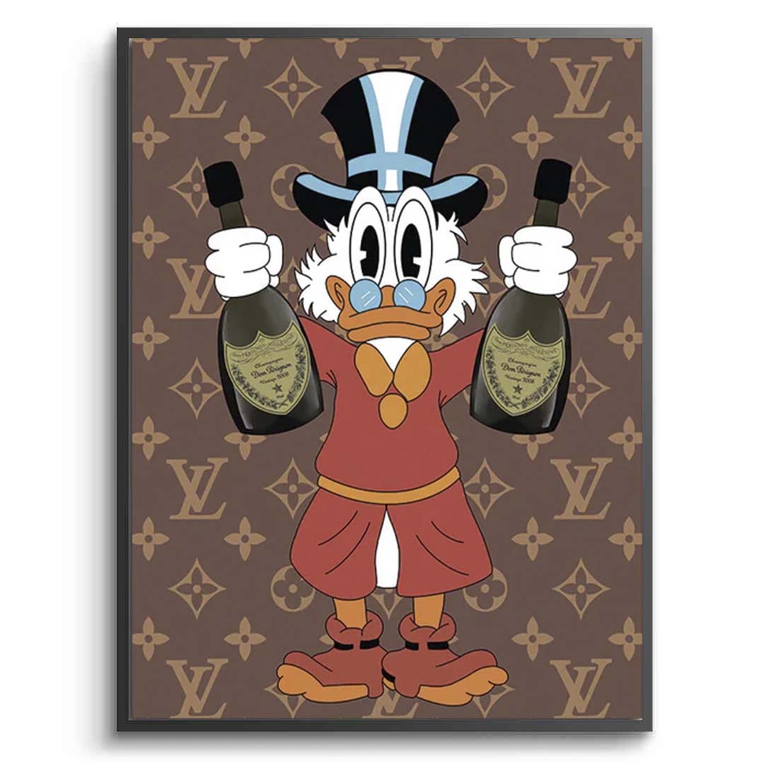 Scrooge with champagne brown Inspirational Canvas Wall Art Print