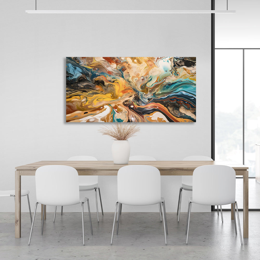 Abstraction multicolored divorces Abstraction Canvas Wall Art Print