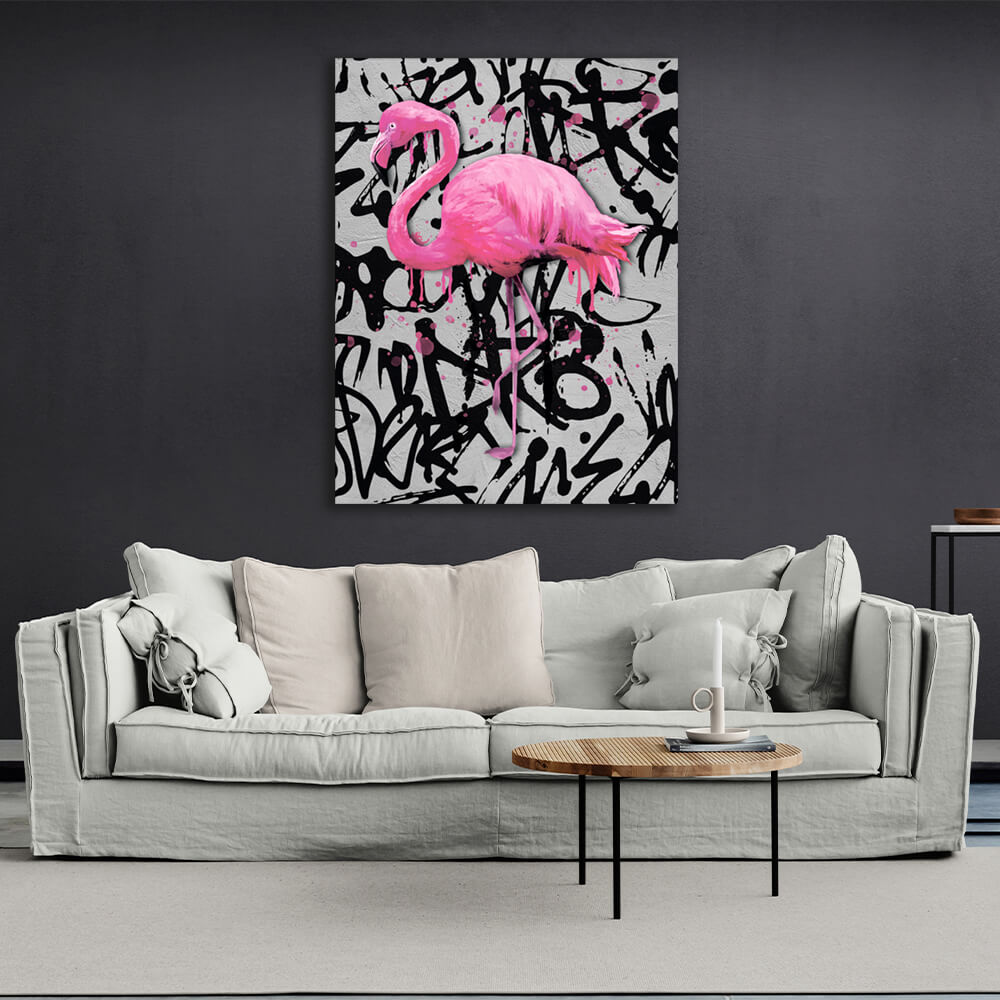 Für Zuhause Rosa Flamingo Leinwand Wand Kunstdruck