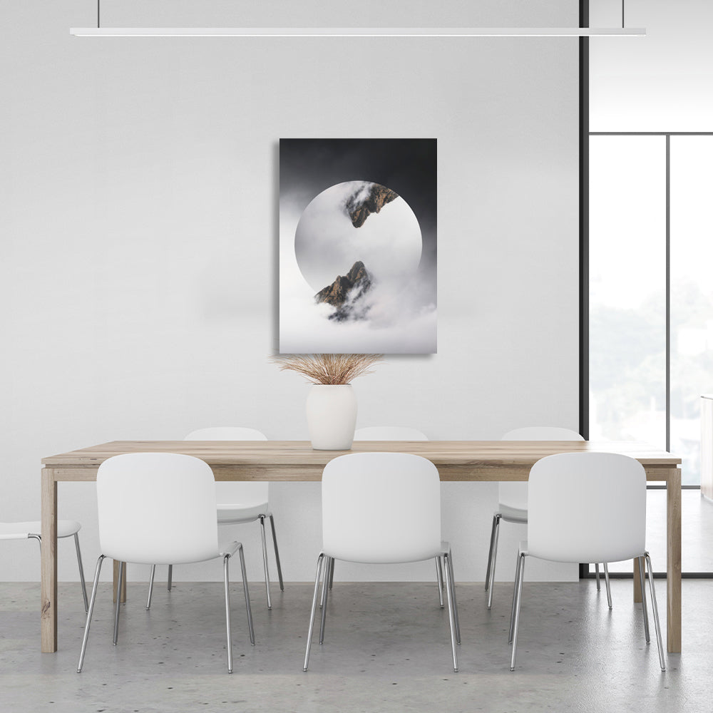 Interior mountains in the clouds Canvas Wall Art Print