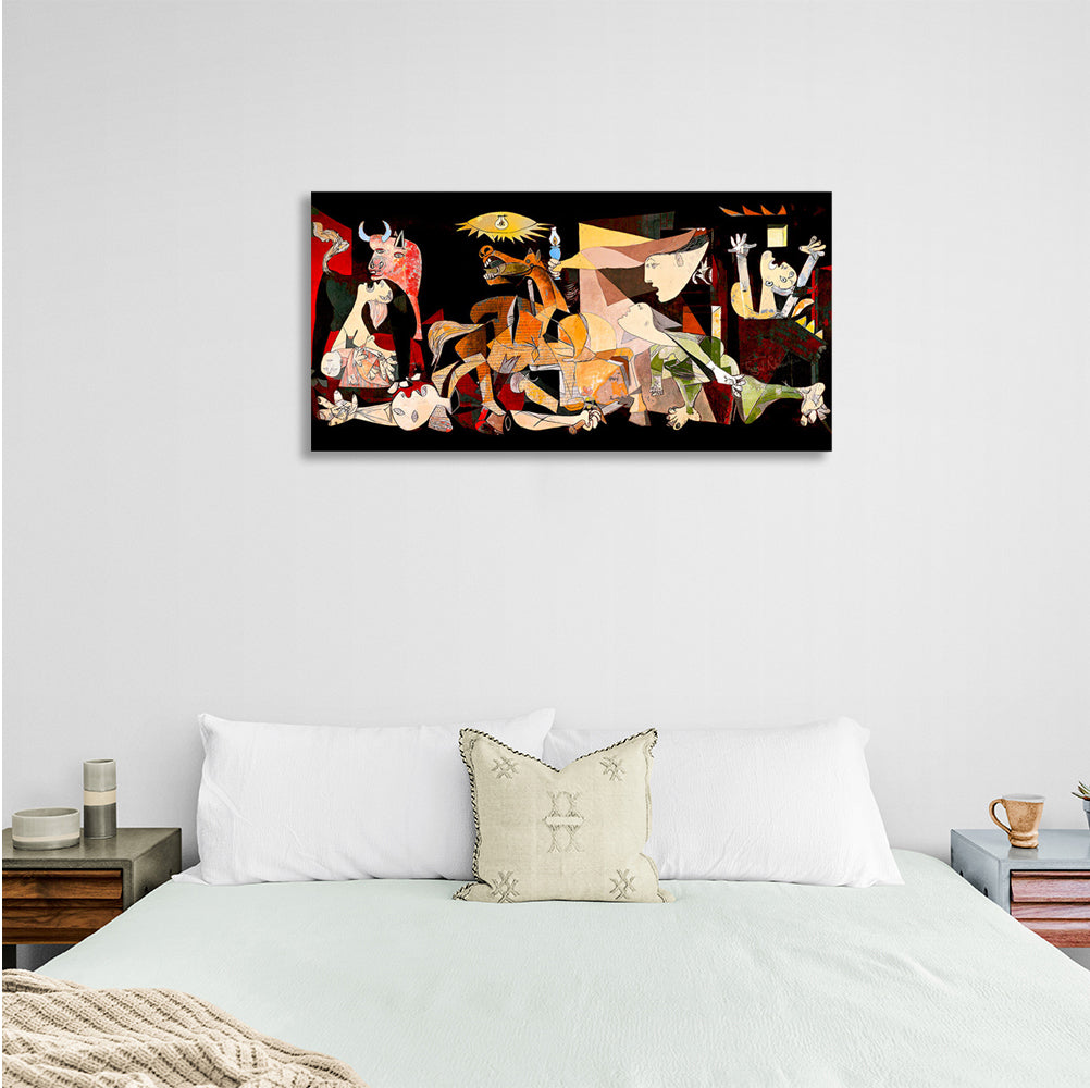 Reproduktion von Pablo Picasso Guernica in Farbe Reproduktion Leinwand Wand Kunstdruck