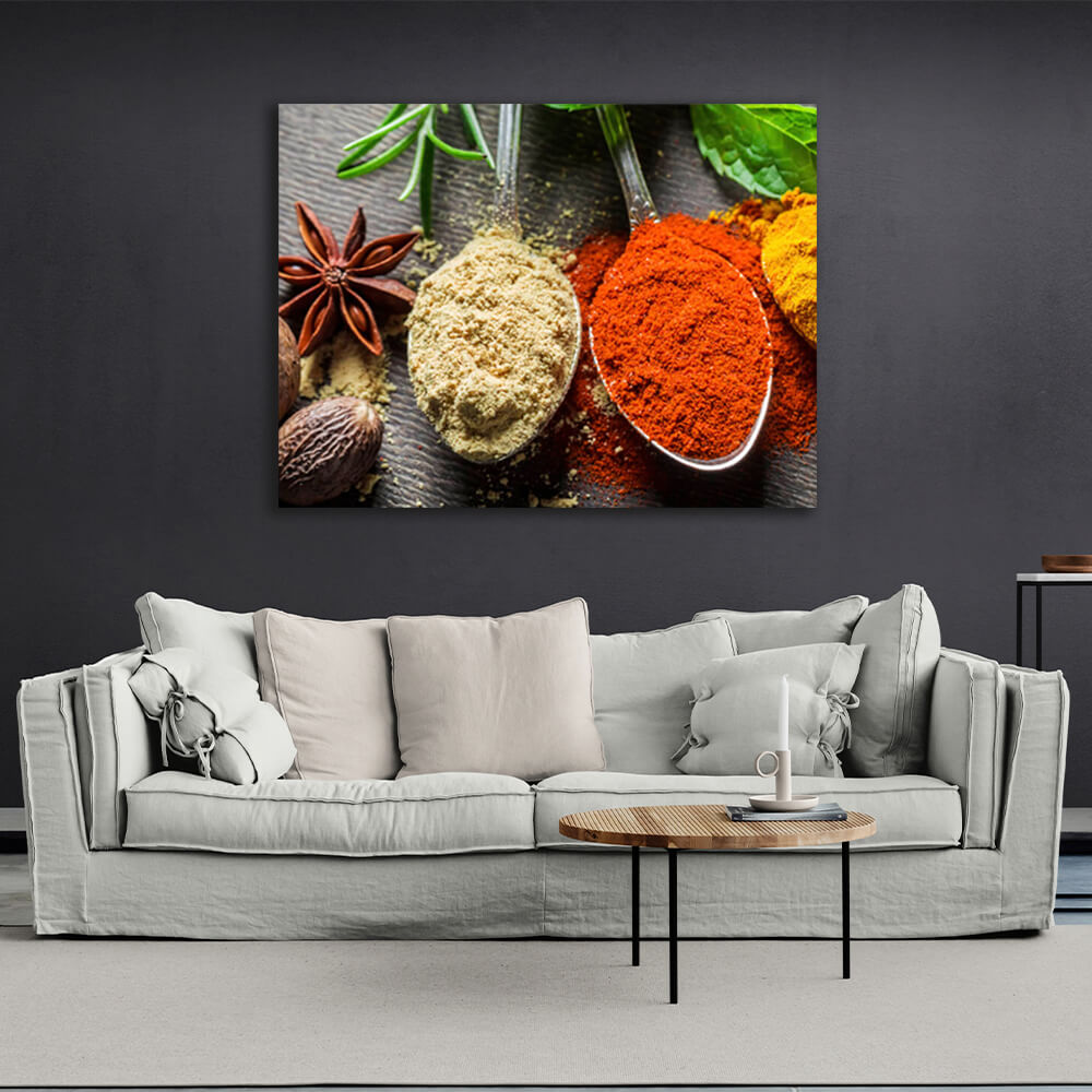 For the kitchen Aniseed spices Canvas Wall Art Print