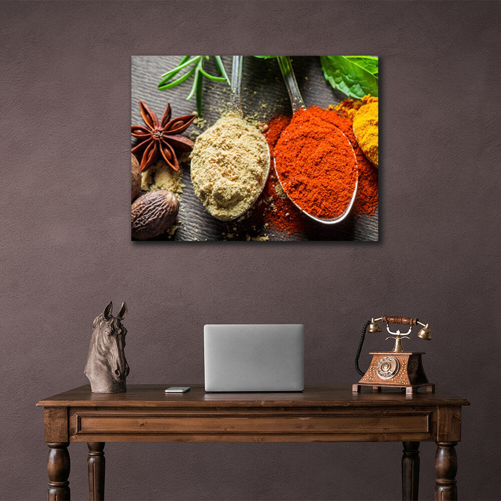 For the kitchen Aniseed spices Canvas Wall Art Print