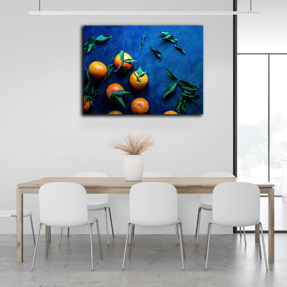 Für die Küche Mandarine Leinwand Wand Kunstdruck