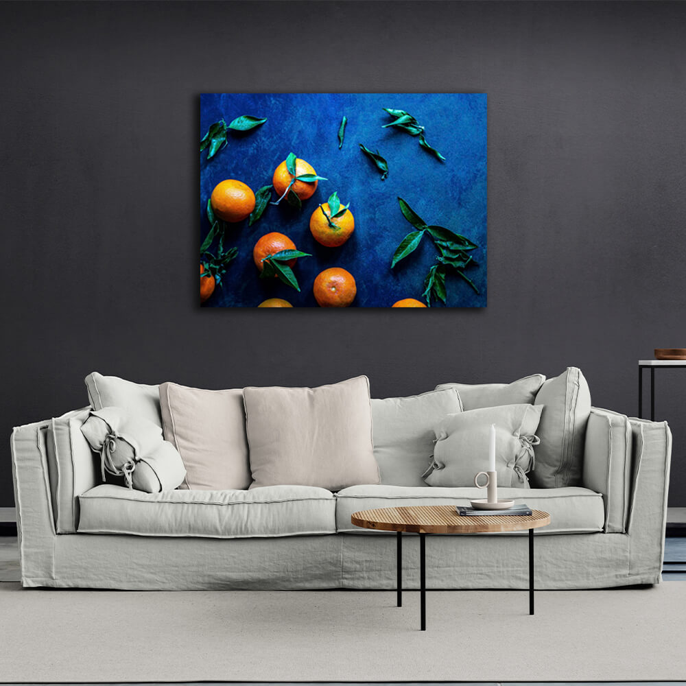 Für die Küche Mandarine Leinwand Wand Kunstdruck