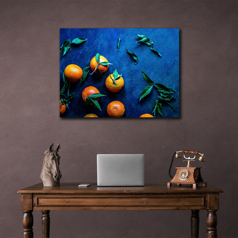 Für die Küche Mandarine Leinwand Wand Kunstdruck