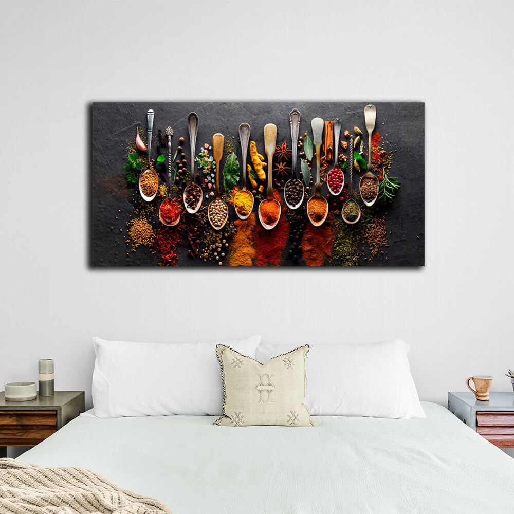 For the kitchen Spices and spices Canvas Wall Art Print