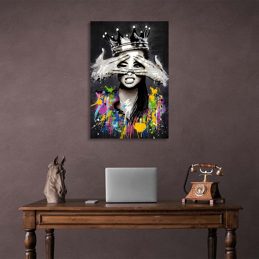 The Girl in the Crown Canvas Wall Art Print