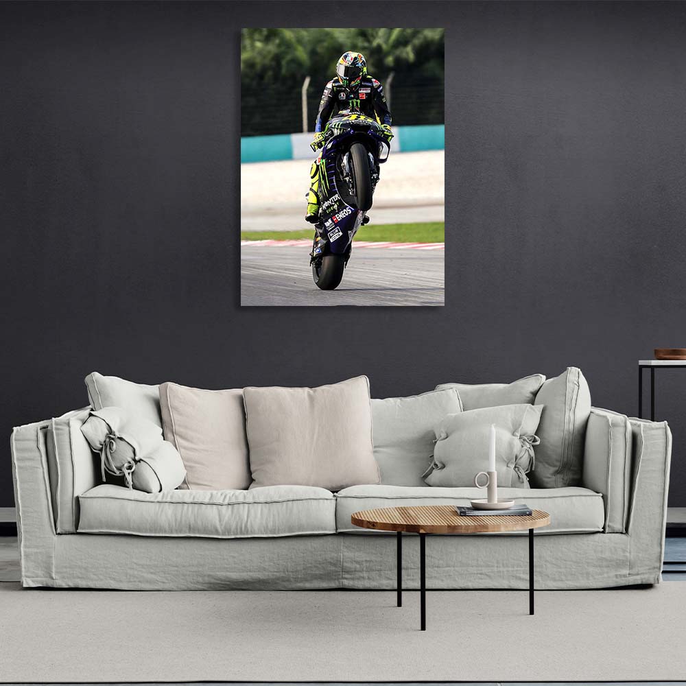 Motorcyclist Valentino Rossi Canvas Wall Art Print