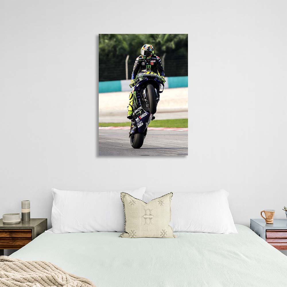 Leinwandbild, Motorradfahrer Valentino Rossi, Wandbild