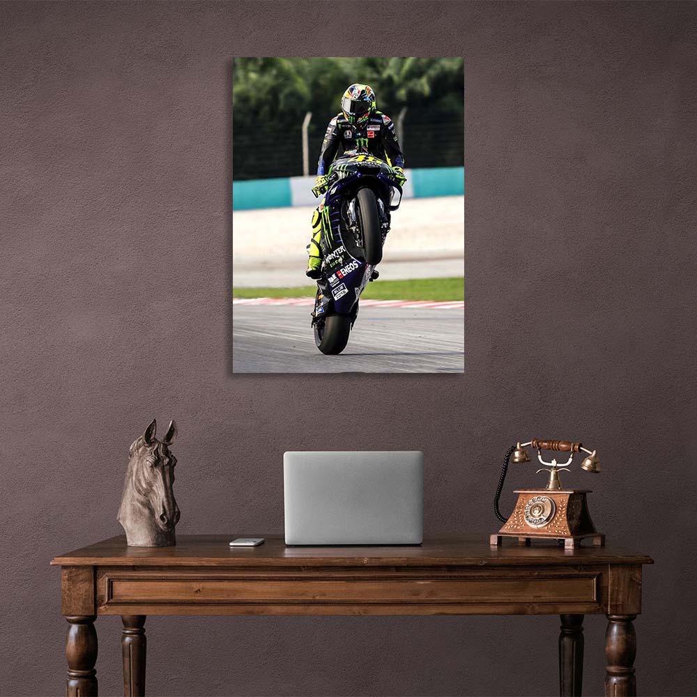 Motorcyclist Valentino Rossi Canvas Wall Art Print