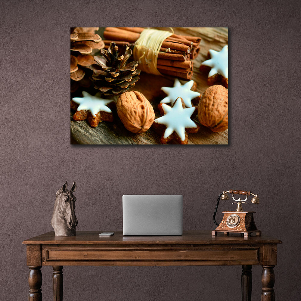 For the kitchen Cinnamon and nuts Canvas Wall Art Print