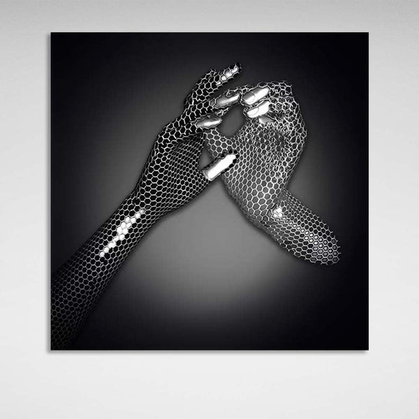 Touch Canvas Wall Art Print For Bedroom