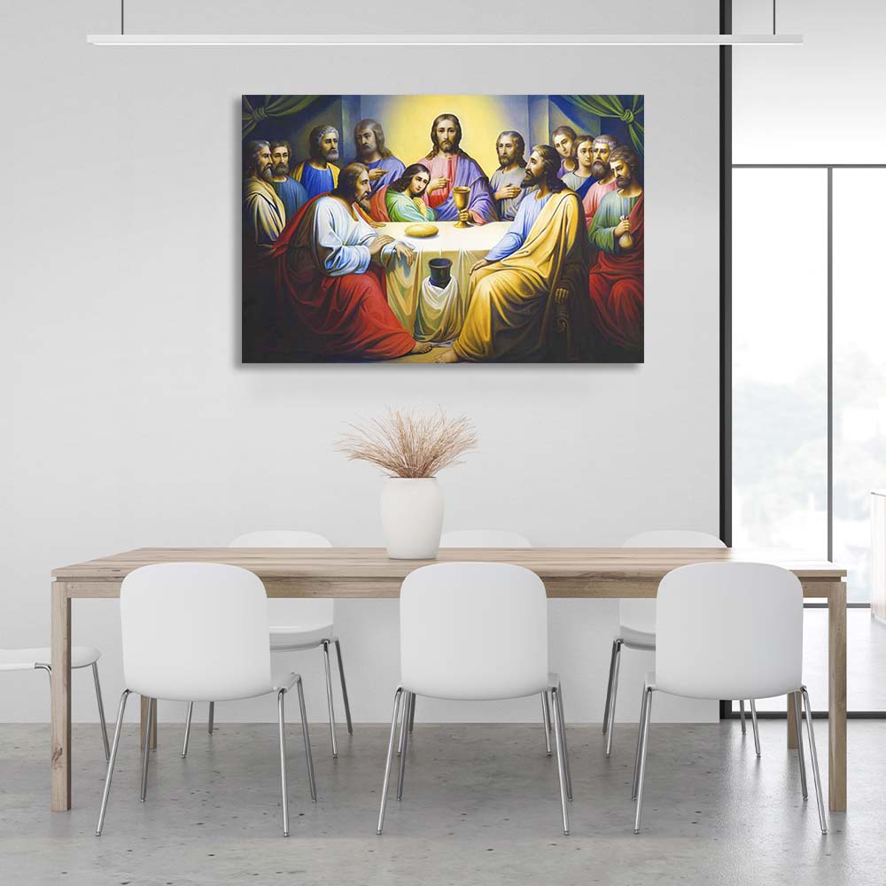 Religiöser Kunstdruck auf Leinwand „Das letzte Abendmahl“