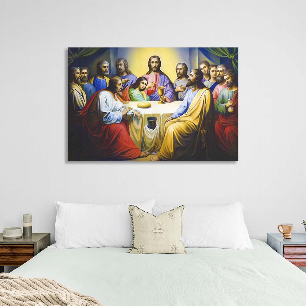 Religiöser Kunstdruck auf Leinwand „Das letzte Abendmahl“