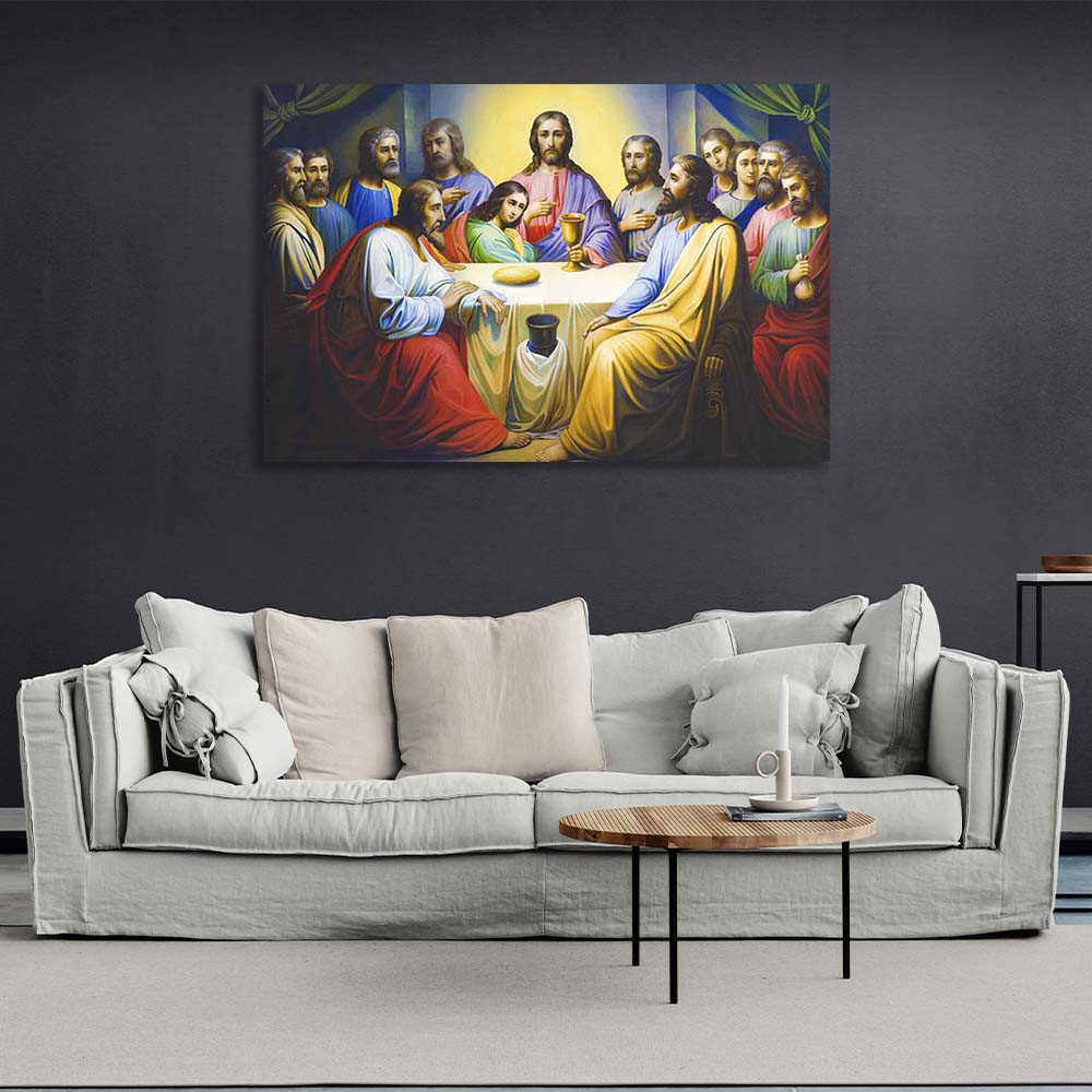 Religiöser Kunstdruck auf Leinwand „Das letzte Abendmahl“