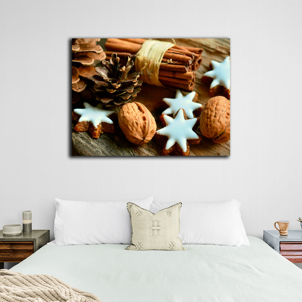 For the kitchen Cinnamon and nuts Canvas Wall Art Print