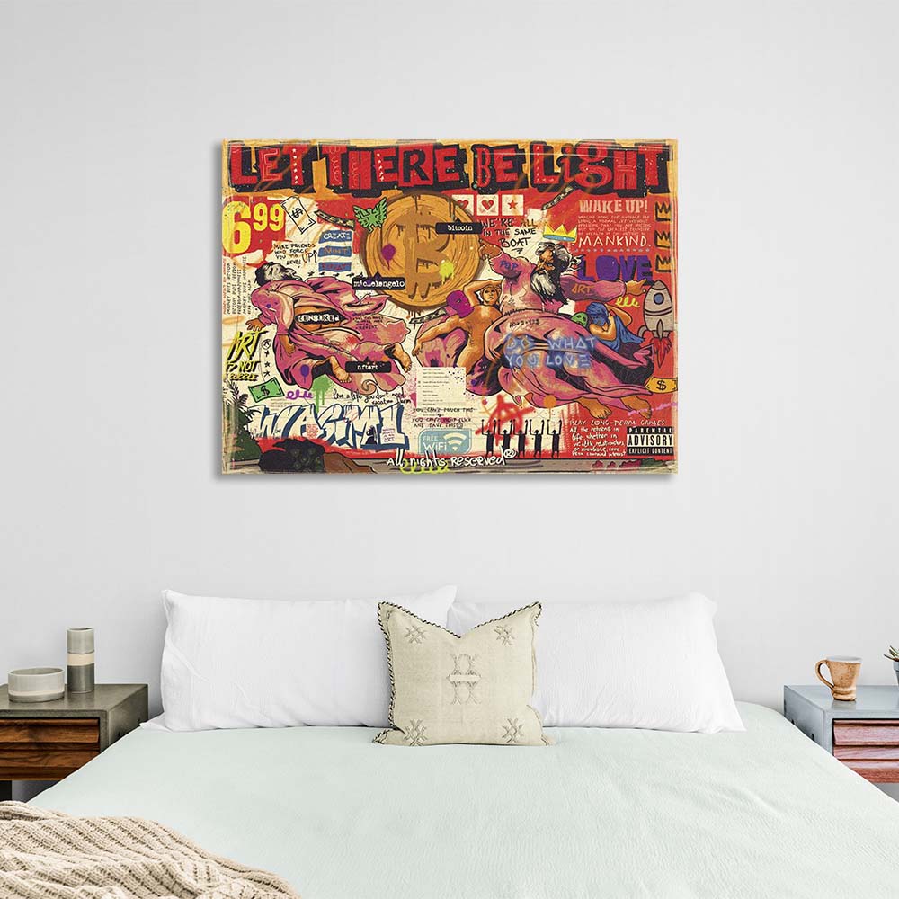 Leinwandbild „Erschaffung der Welt“, Pop-Art, Kunstdruck