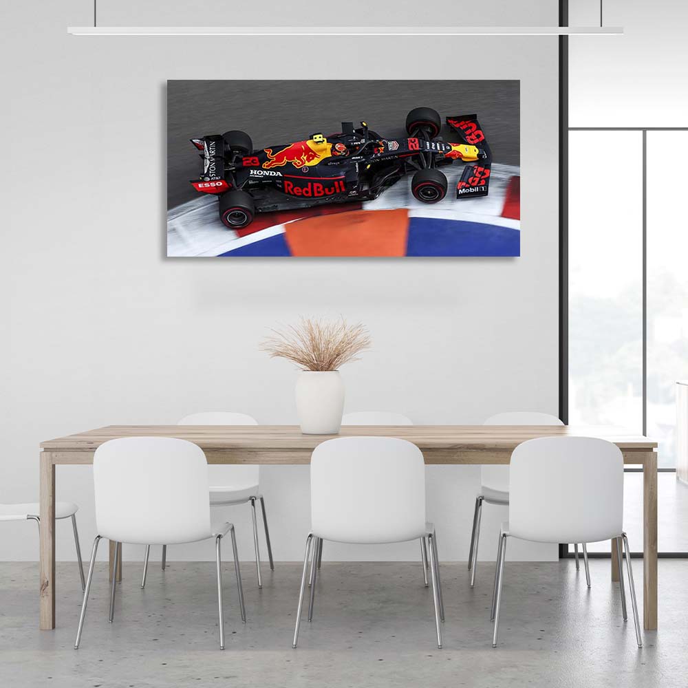 Kunstdruck auf Leinwand, Rennauto