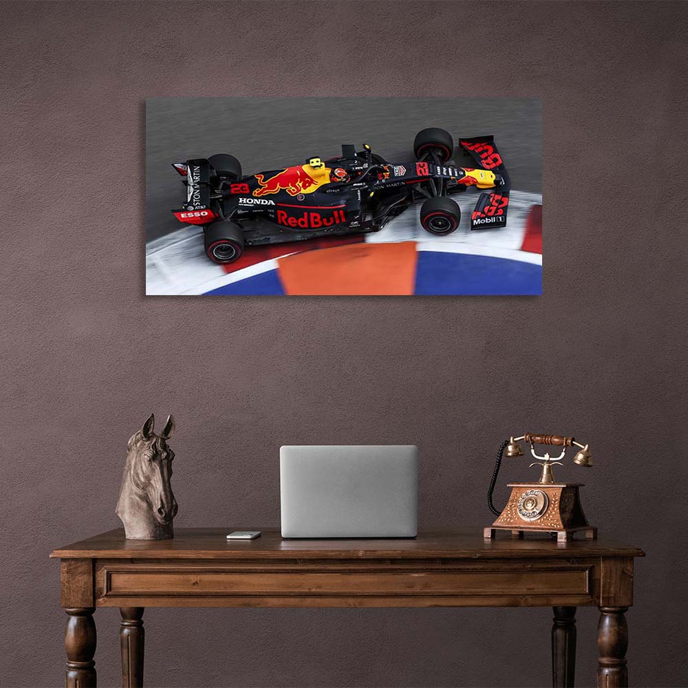 Racing car Canvas Wall Art Print