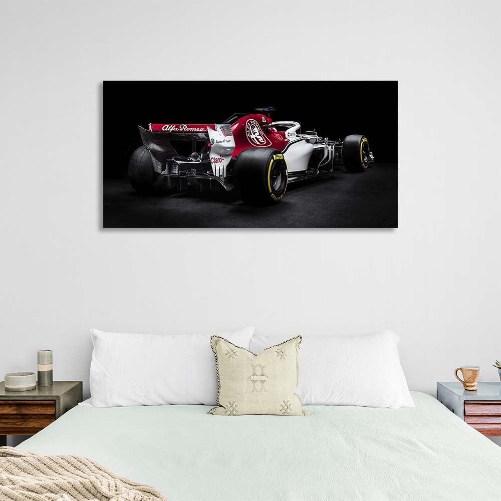 Racing car Alfa Romeo Canvas Wall Art Print