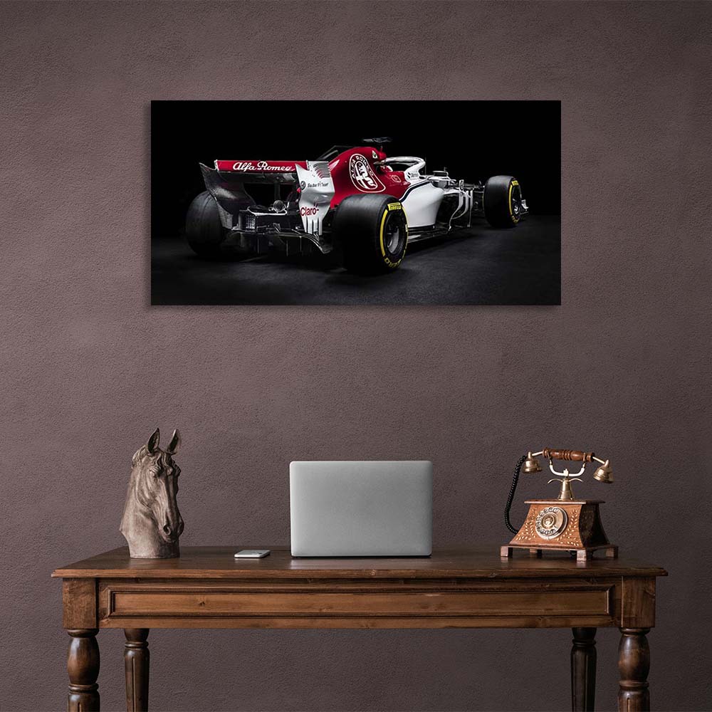 Racing car Alfa Romeo Canvas Wall Art Print