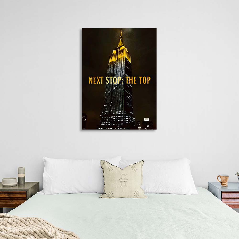 Empire State Building Motivational Canvas Wall Art Print