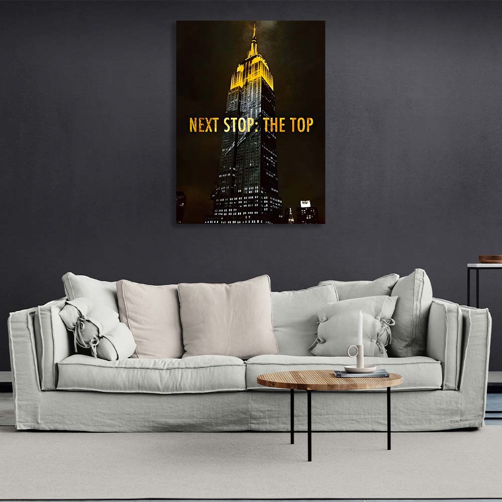 Motivierender Leinwand-Kunstdruck „Empire State Building“