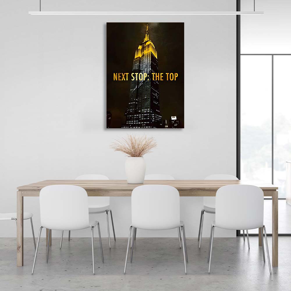 Motivierender Leinwand-Kunstdruck „Empire State Building“