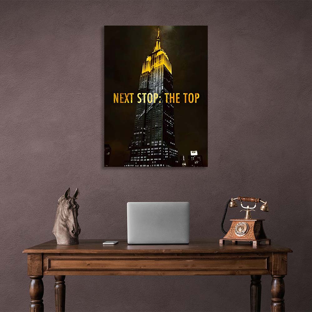 Empire State Building Motivational Canvas Wall Art Print