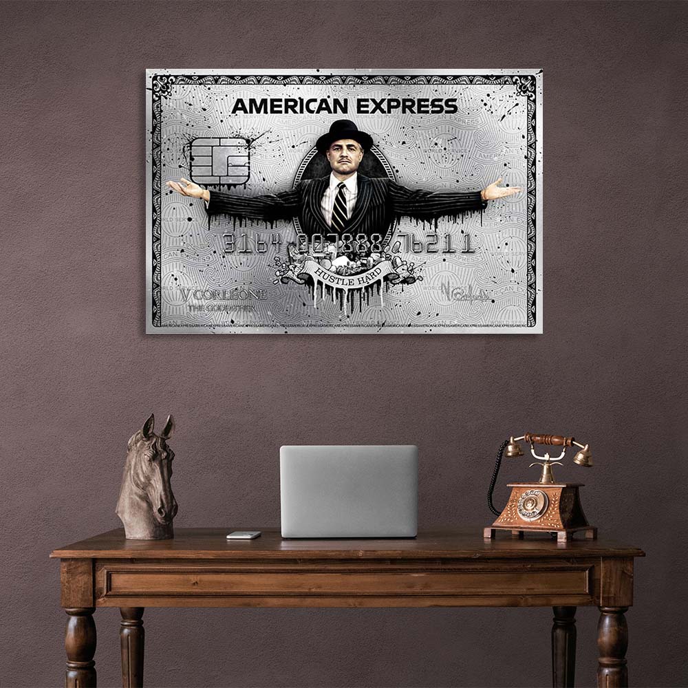 Karte Royal American Express inspirierende Leinwand Wand Kunstdruck