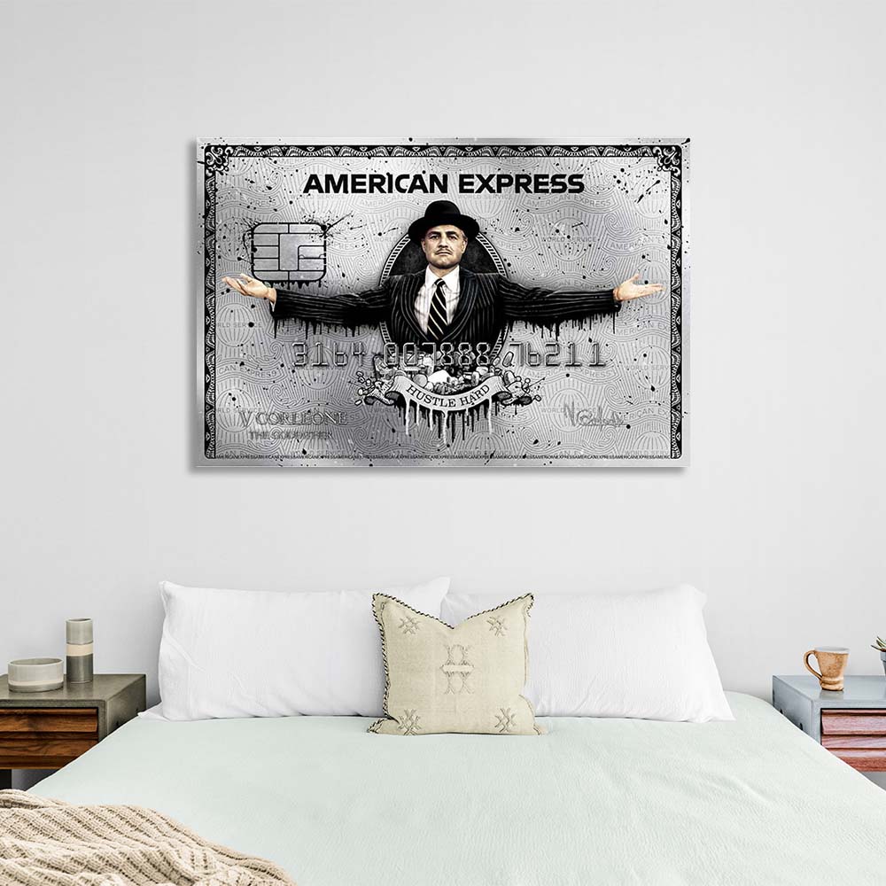 Karte Royal American Express inspirierende Leinwand Wand Kunstdruck