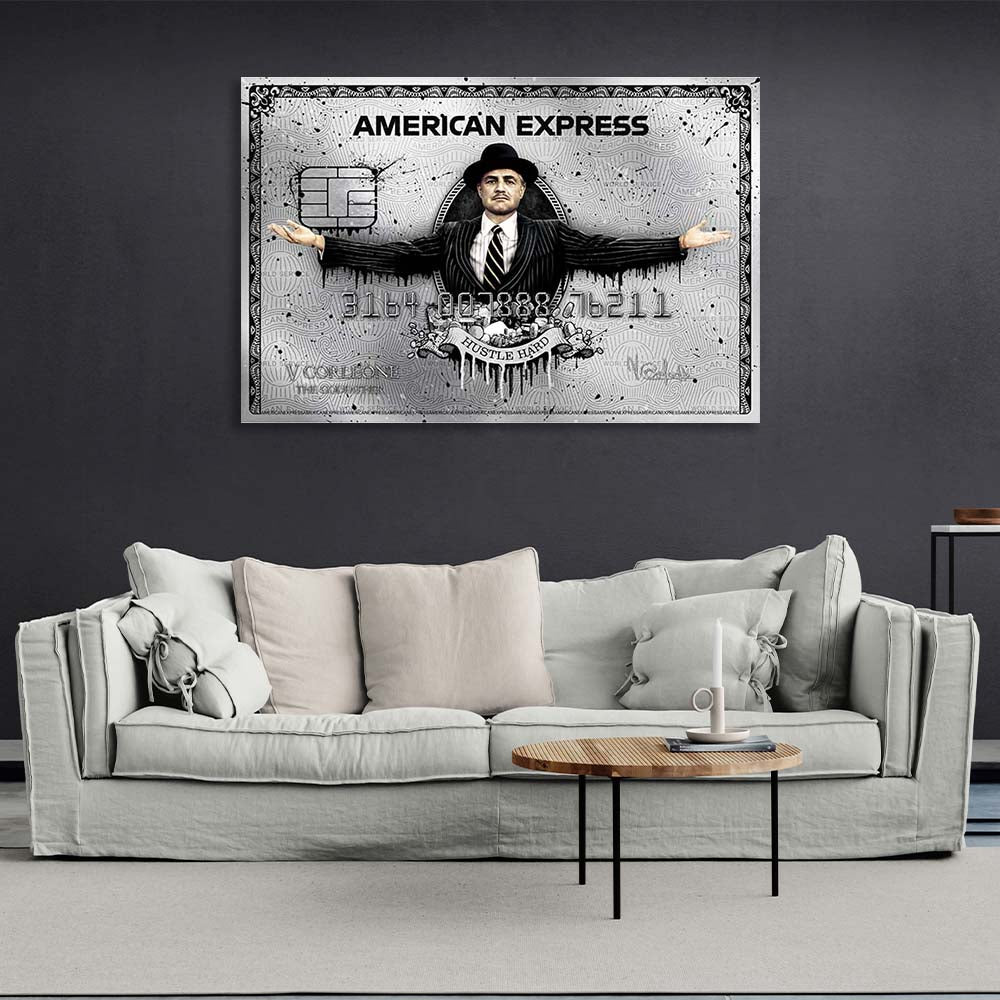 Karte Royal American Express inspirierende Leinwand Wand Kunstdruck