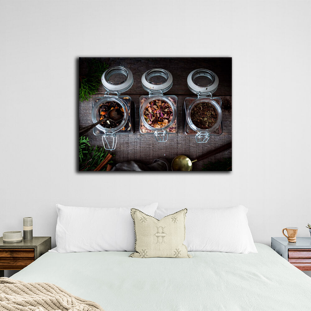 For the kitchen Tea Canvas Wall Art Print