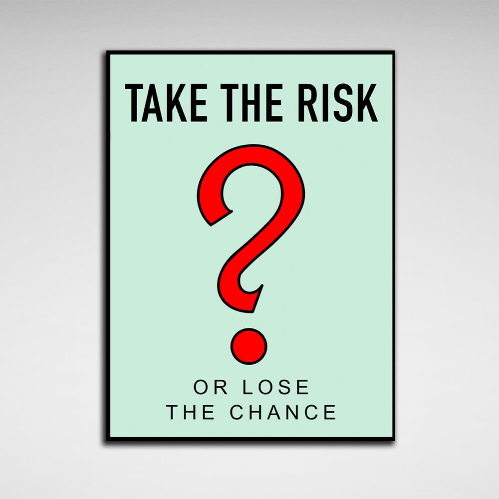 Monopoly Take the risk Canvas Wall Art Print