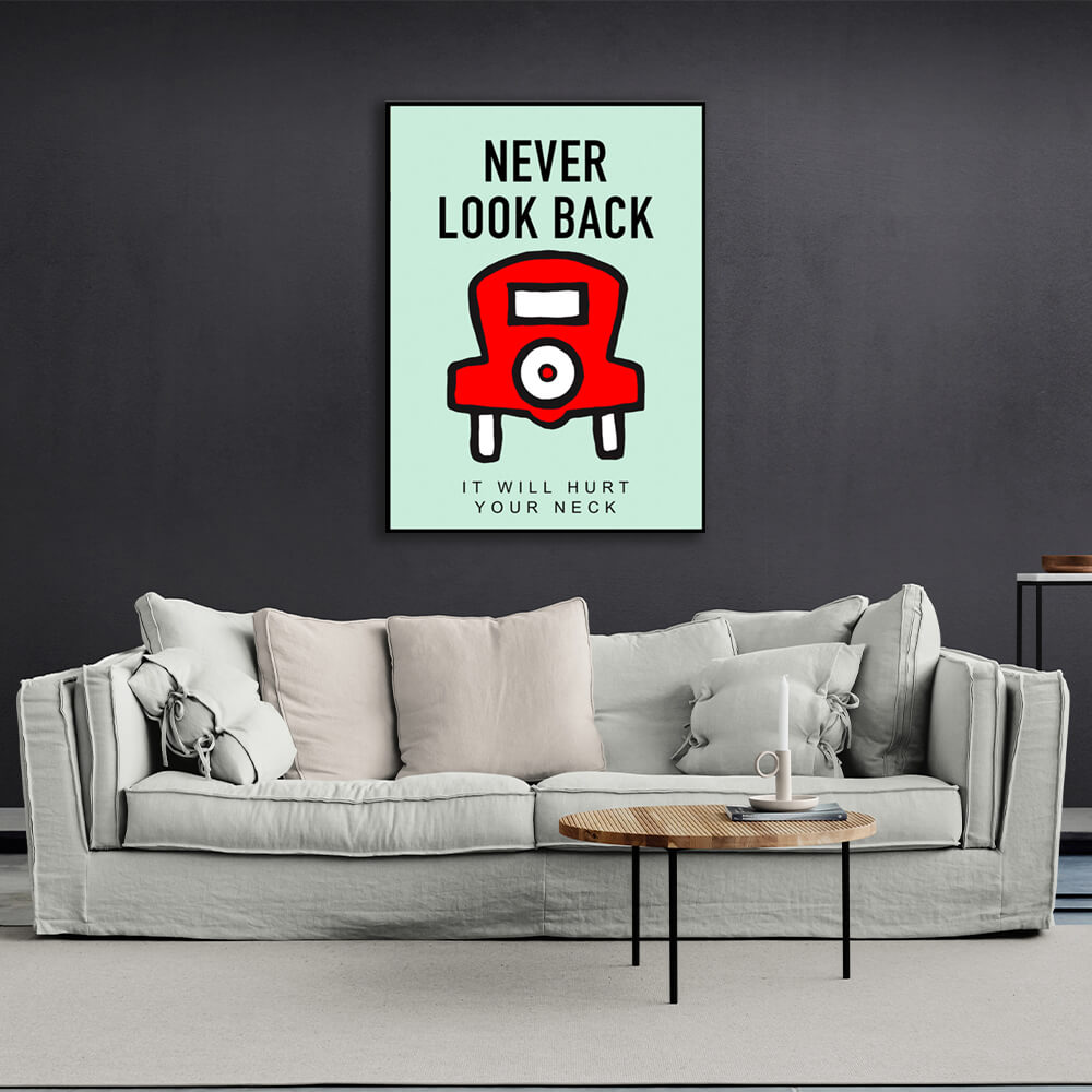 Monopoly Never look back Canvas Wall Art Print